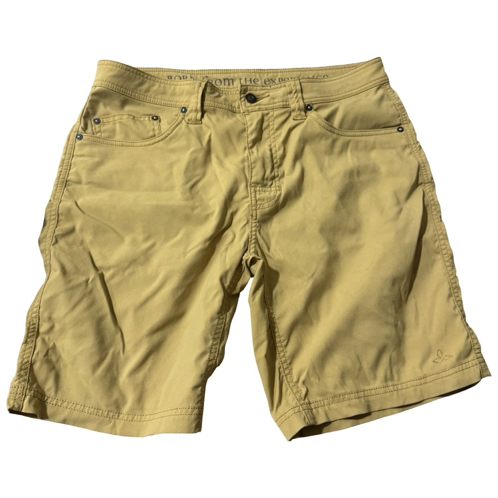 Prana Brion Shorts Mens 33 Tan Good Stretch Zion Hiking Outdoor M3BRIO113